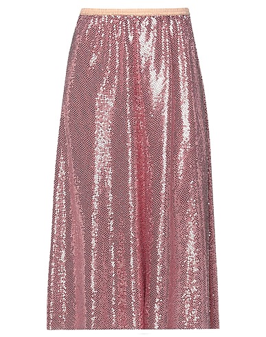 FORTE_FORTE Midi skirt Antique rose 91% Polyamide, 5% Elastane, 4% Metallic fiber, Cupro