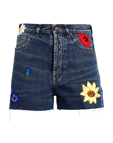 SAINT LAURENT Denim shorts Blue 100% Cotton, Acrylic, Polyester, Viscose