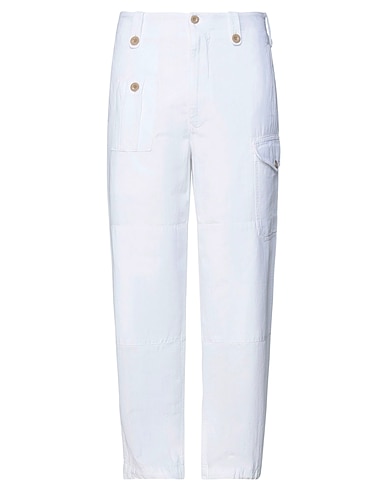 DEPARTMENT 5 Casual trouser White 78% Cotton, 22% Linen