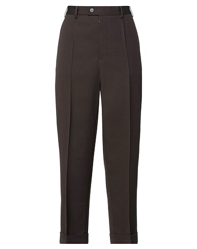 MAISON MARGIELA Casual pants Dark brown 100% Wool