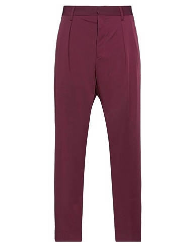 ROBERTO COLLINA Casual pants Burgundy 93% Polyester, 7% Elastane