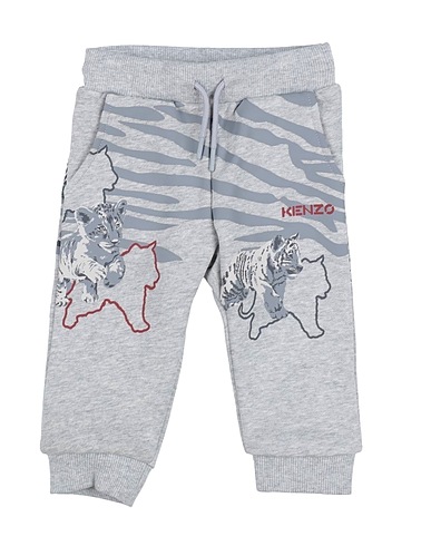 KENZO KIDS Casual trouser Grey 85% Cotton, 15% Polyester, Elastane