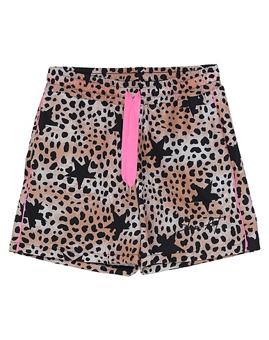 SHOPART Shorts & Bermuda Camel 94% Polyester, 6% Elastane