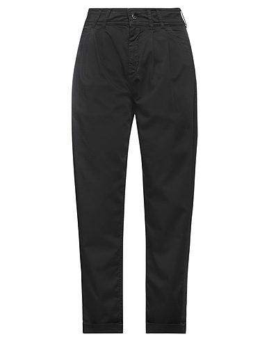 KAOS JEANS Casual trouser Black 96% Cotton, 4% Elastane