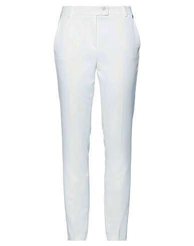 LIU •JO Casual trouser White 89% Polyester, 11% Elastane