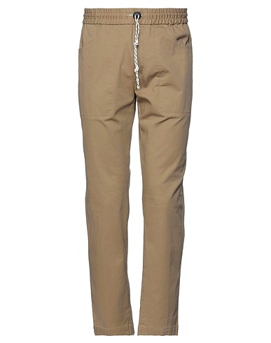 DANIELE ALESSANDRINI HOMME Casual trouser Beige 98% Cotton, 2% Elastane