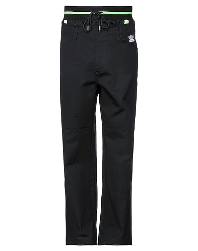 ADIDAS ORIGINALS x SANKUANZ Pantalone Nero 100% Cotone, Poliestere riciclato, Fibre sintetiche, Lana, Elastan