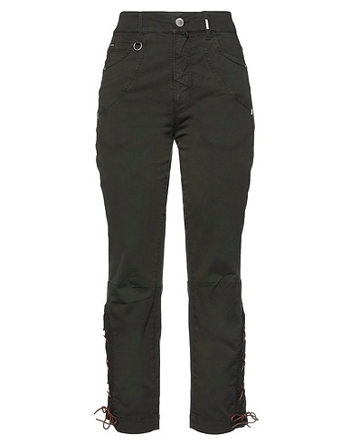 HIGH Casual trouser Dark green 97% Cotton, 3% Elastane