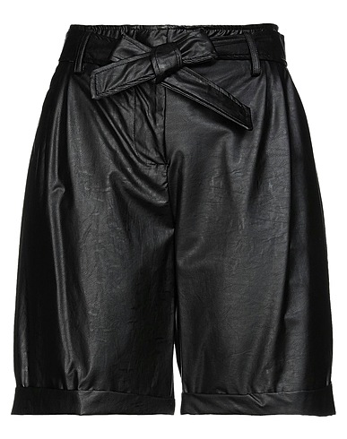 SIMONA A Shorts & Bermudas Schwarz 100% Polyurethan, Viskose