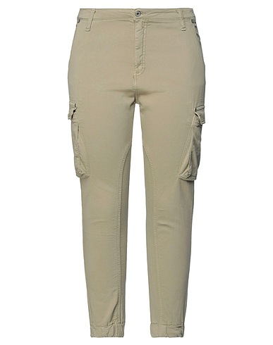 PLEASE Casual trouser Sage green 90% Cotton, 8% Polyester, 2% Elastane