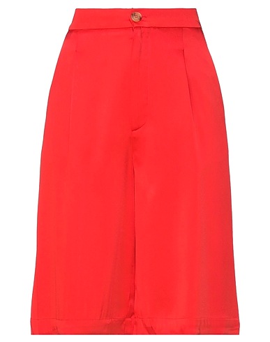 SEMICOUTURE Shorts & Bermuda Rosso 82% Acetato, 18% Viscosa