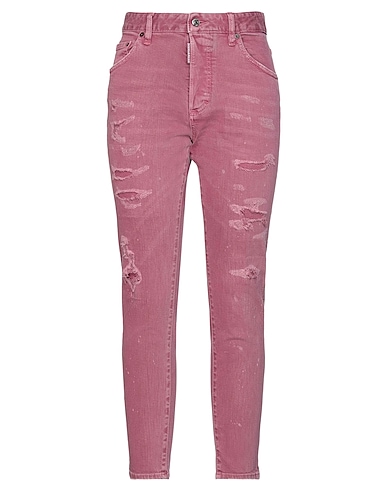 DSQUARED2 Denim trousers Mauve 97% Cotton, 3% Elastane