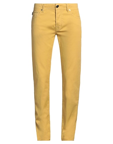 TRAMAROSSA Casual trouser Pastel yellow 97% Cotton, 3% Elastane