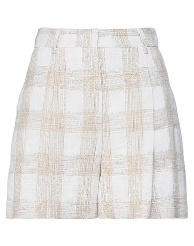 MANILA GRACE Shorts & Bermuda White 31% Cotton, 31% Linen, 16% Polyamide, 11% Viscose, 11% Synthetic fibers