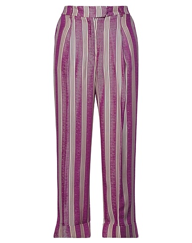 MANILA GRACE Casual trouser Purple 52% Viscose, 48% Acetate