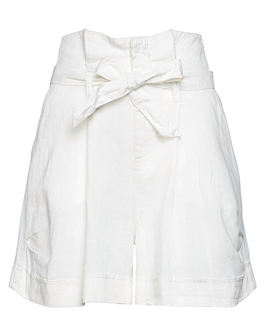 MANILA GRACE Shorts & Bermuda White 100% Linen