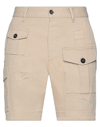 DSQUARED2 ショートパンツ＆バミューダパンツ ベージュ コットン 97% / ポリウレタン 3%
