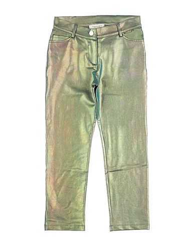 TWINSET Pantalone Verde 96% Cotone, 4% Elastan