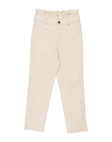 TWINSET Casual trouser Beige 97% Cotton, 3% Elastane, Polyester