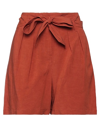 8PM Shorts & Bermuda Brown 60% Viscose, 40% Linen