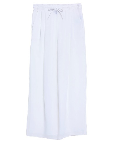 EMPORIO ARMANI Casual pants White 77% Silk, 23% Polyamide
