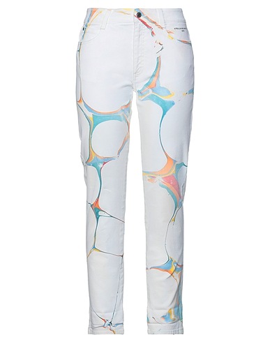 STELLA McCARTNEY Denim pants White 98% Cotton, 2% Elastane