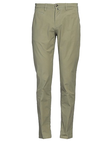 BRIGLIA 1949 Casual pants Military green 97% Cotton, 3% Elastane