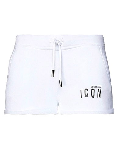 DSQUARED2 Shorts & Bermuda White 100% Cotton, Elastane