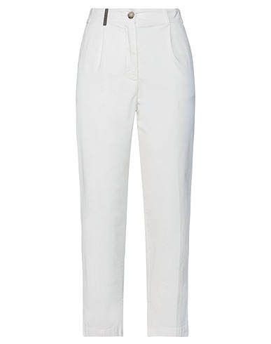PESERICO Pantalon Blanc 98% Coton, 2% Élasthanne