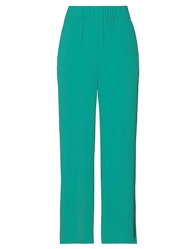 SEVENTY VENEZIA Casual trouser Green 65% Acetate, 35% Silk