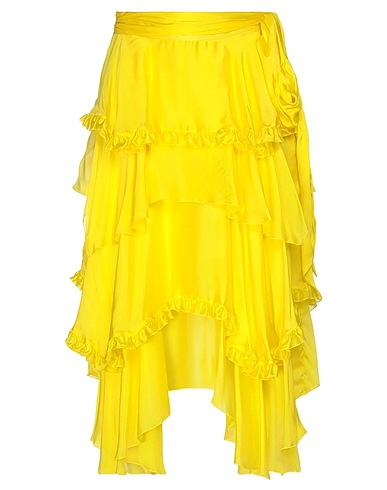 ALEXANDRE VAUTHIER Gonna midi Giallo 100% Seta