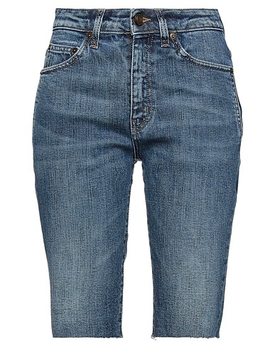 SAINT LAURENT Denim shorts Blue 98% Cotton, 2% Elastane