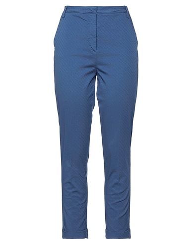 MANILA GRACE Casual trouser Slate blue 97% Cotton, 3% Elastane