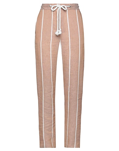 ELEVENTY Casual trouser Light brown 55% Linen, 45% Viscose