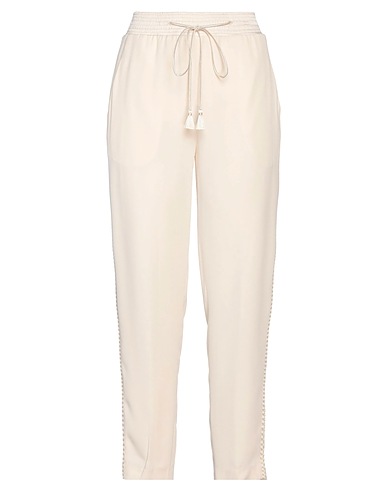 TRUE ROYAL Casual trouser Beige 58% Viscose, 42% Acetate