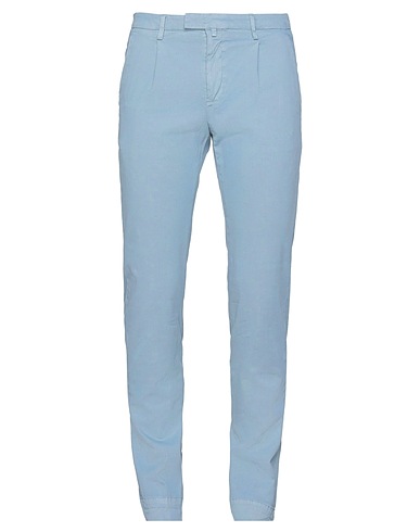 BRIGLIA 1949 Casual pants Sky blue 97% Cotton, 3% Elastane