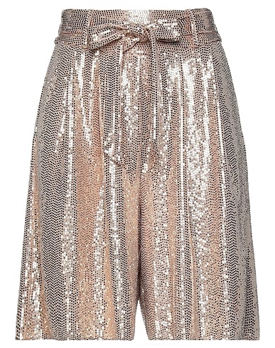 FORTE_FORTE Shorts & Bermuda Oro 91% Poliammide, 5% Elastan, 4% Fibra di metallo