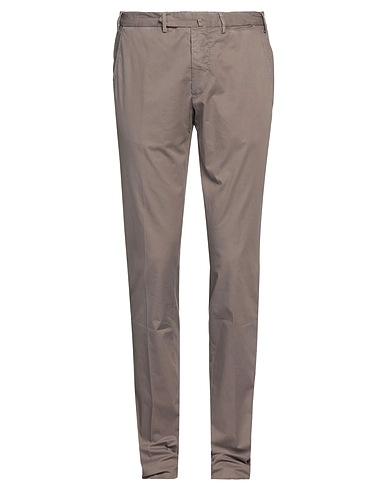 SANTANIELLO Casual pants Taupe 97% Cotton, 3% Elastane