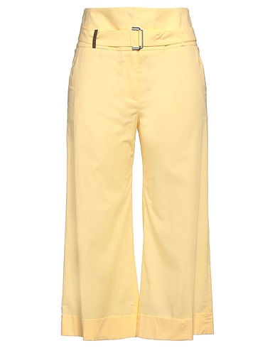 PESERICO Casual trouser Yellow 96% Cotton, 4% Elastane