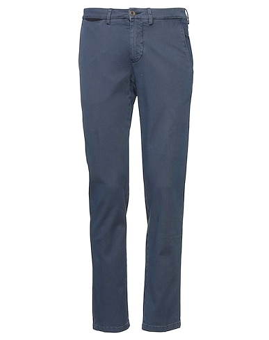 IL DROP Casual pants Slate blue 98% Cotton, 2% Elastane