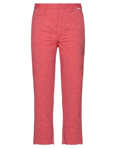 ROŸ ROGER'S Casual trouser Red 67% Cotton, 33% Linen
