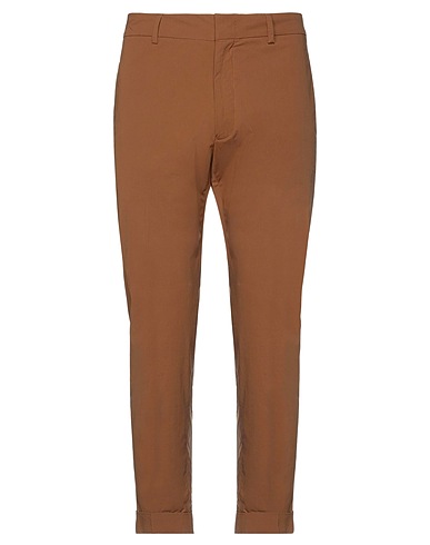 PAOLO PECORA Casual trouser Camel 96% Cotton, 4% Elastane