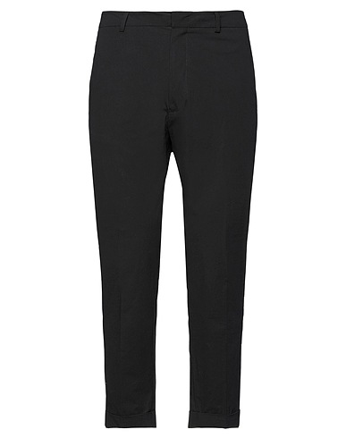 PAOLO PECORA パンツ ブラック コットン 96% / ポリウレタン 4%