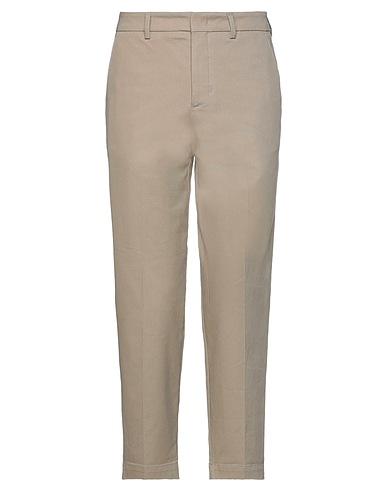 PAOLO PECORA Casual pants Beige 97% Cotton, 3% Elastane