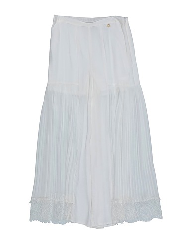 TWINSET Gonna Bianco 100% Viscosa, Poliestere, Poliammide