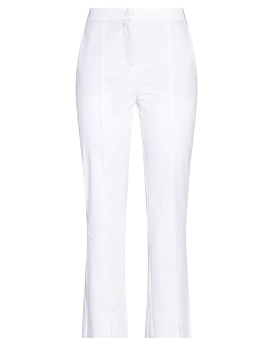 BEATRICE .B Casual trouser White 98% Cotton, 2% Elastane