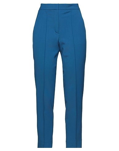 VERONICA IORIO Casual trouser Blue 95% PES, 5% Elastane
