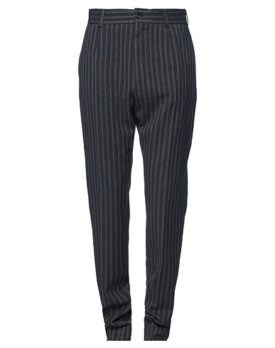DOLCE&GABBANA Casual trouser Charcoal 76% Cotton, 22% Virgin Wool, 2% Elastane