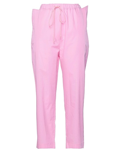 LES PRAIRIES DE PARIS Casual trouser Pink 100% Cotton