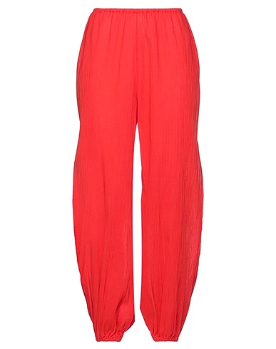 LES PRAIRIES DE PARIS Casual trouser Red 100% Cotton